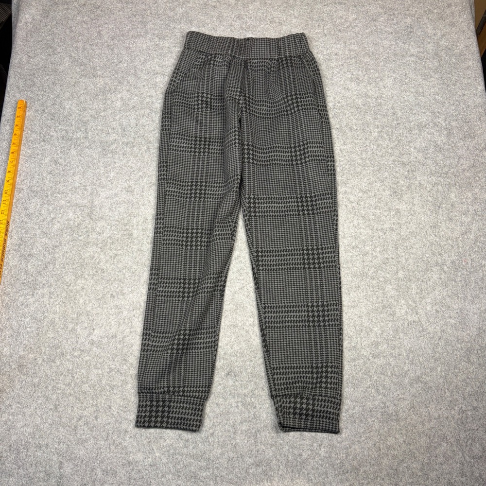 Lark + Grey Black Gray Houndstooth Joggers Elastic Waist Pants Small JB0415M